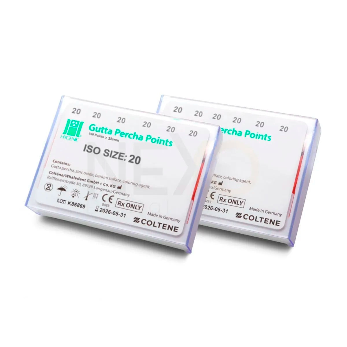 Conos de Gutapercha Aumentados Greater Taper Hygenic Coltene