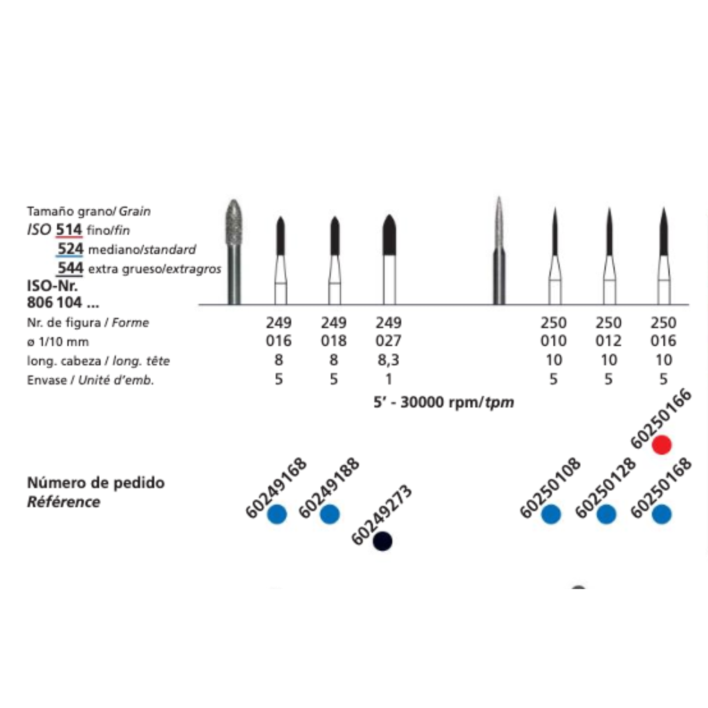 Fresa quirúrgica diamantada Llama  - DFS
