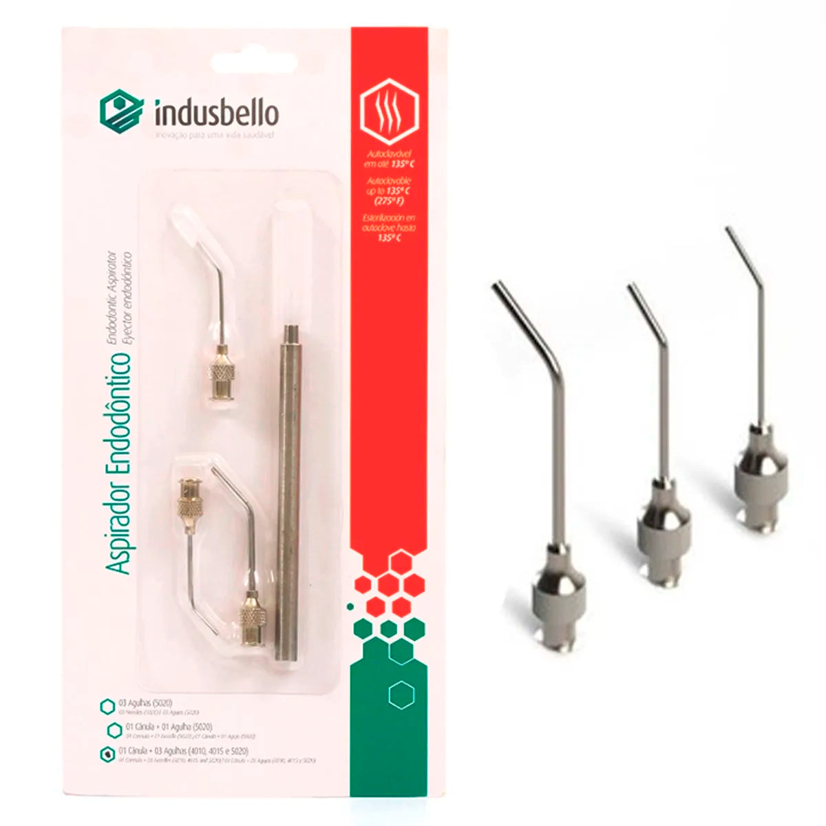 Eyector para Endodoncia Metálico Indusbello