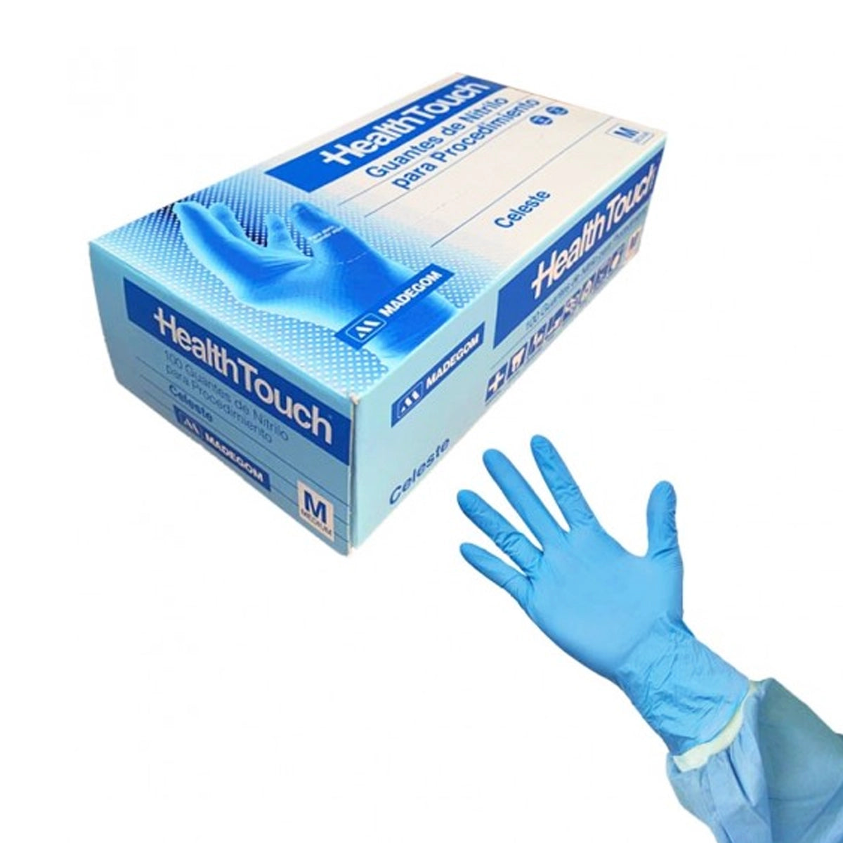 Guantes de Nitrilo Celeste Health Touch