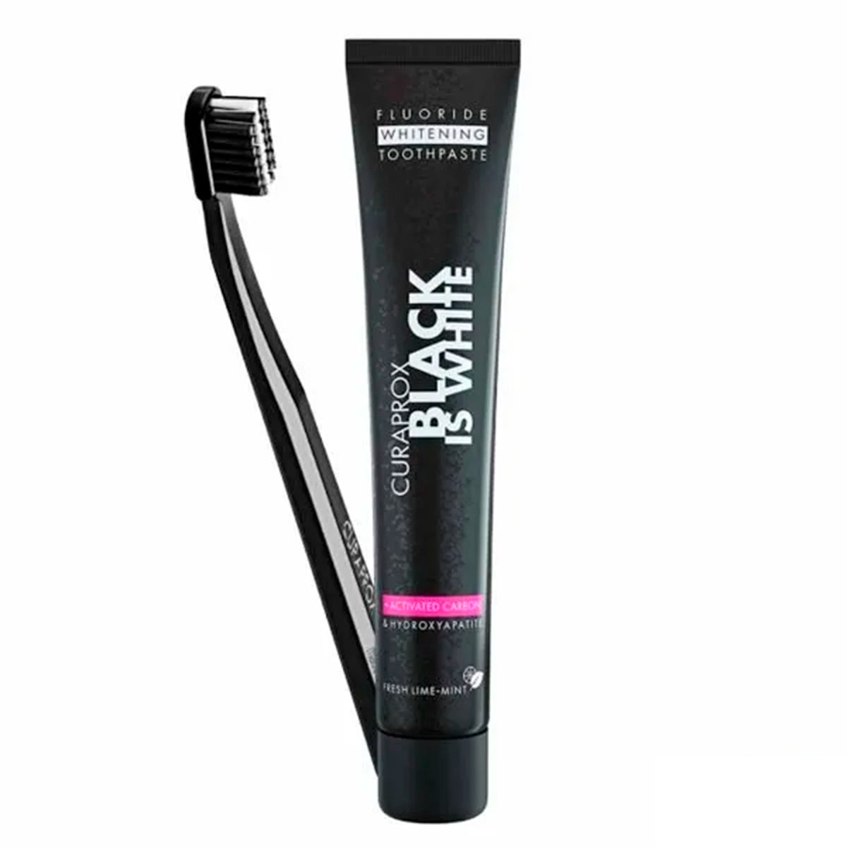 Pasta dental 90 ml + Cepillo set Black is white Curaprox