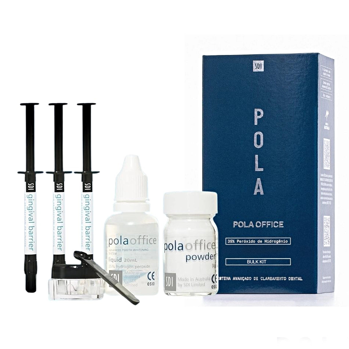 Pola Office Azul Bulk Kit 5 pacientes (Peróxido de Hidrógeno 35%) SDI