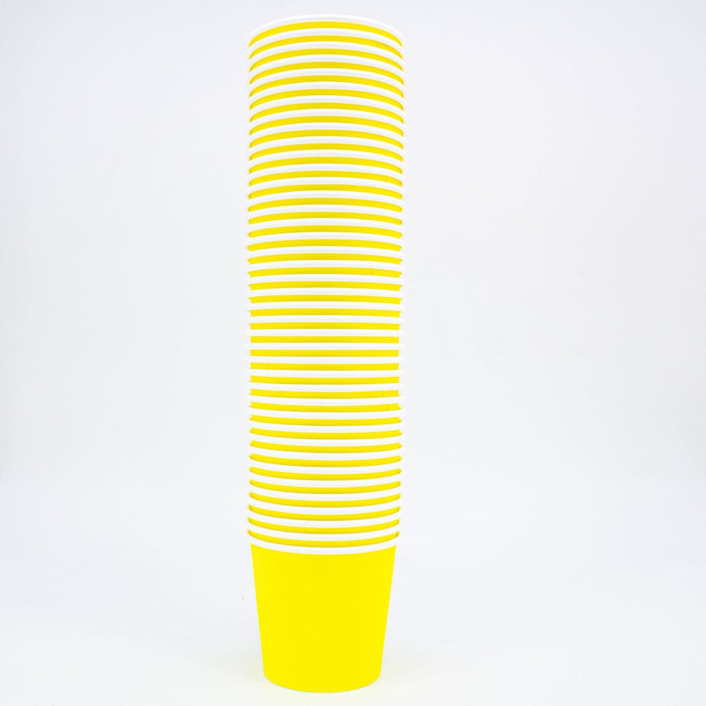 Vasos papel desechables 100 unidades Machtig Amarillo