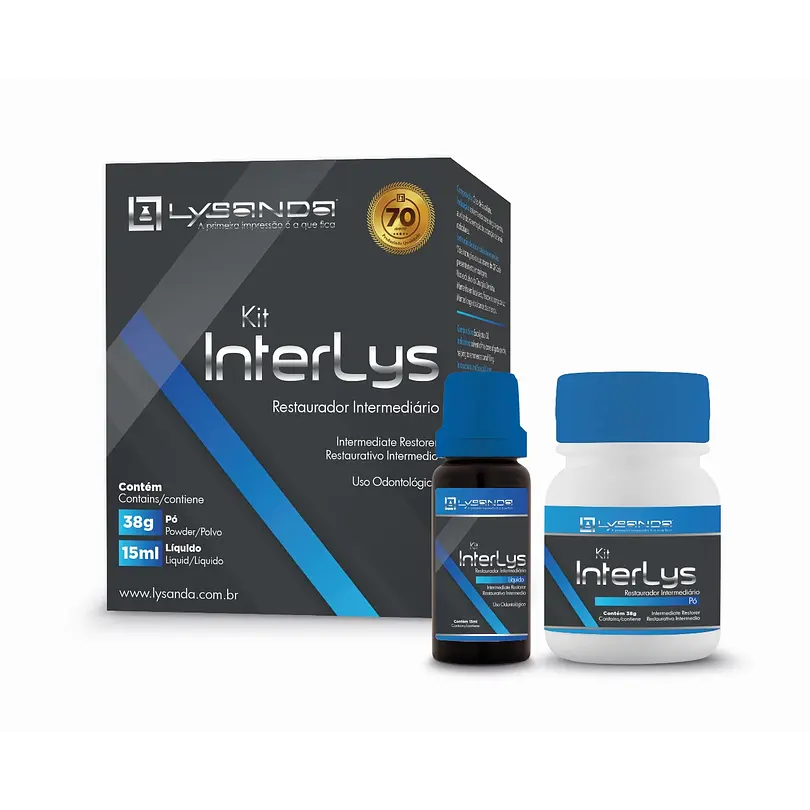 Interlys Polvo y Liquido Material De Restauración Intermedio Tipo IRM Lysanda