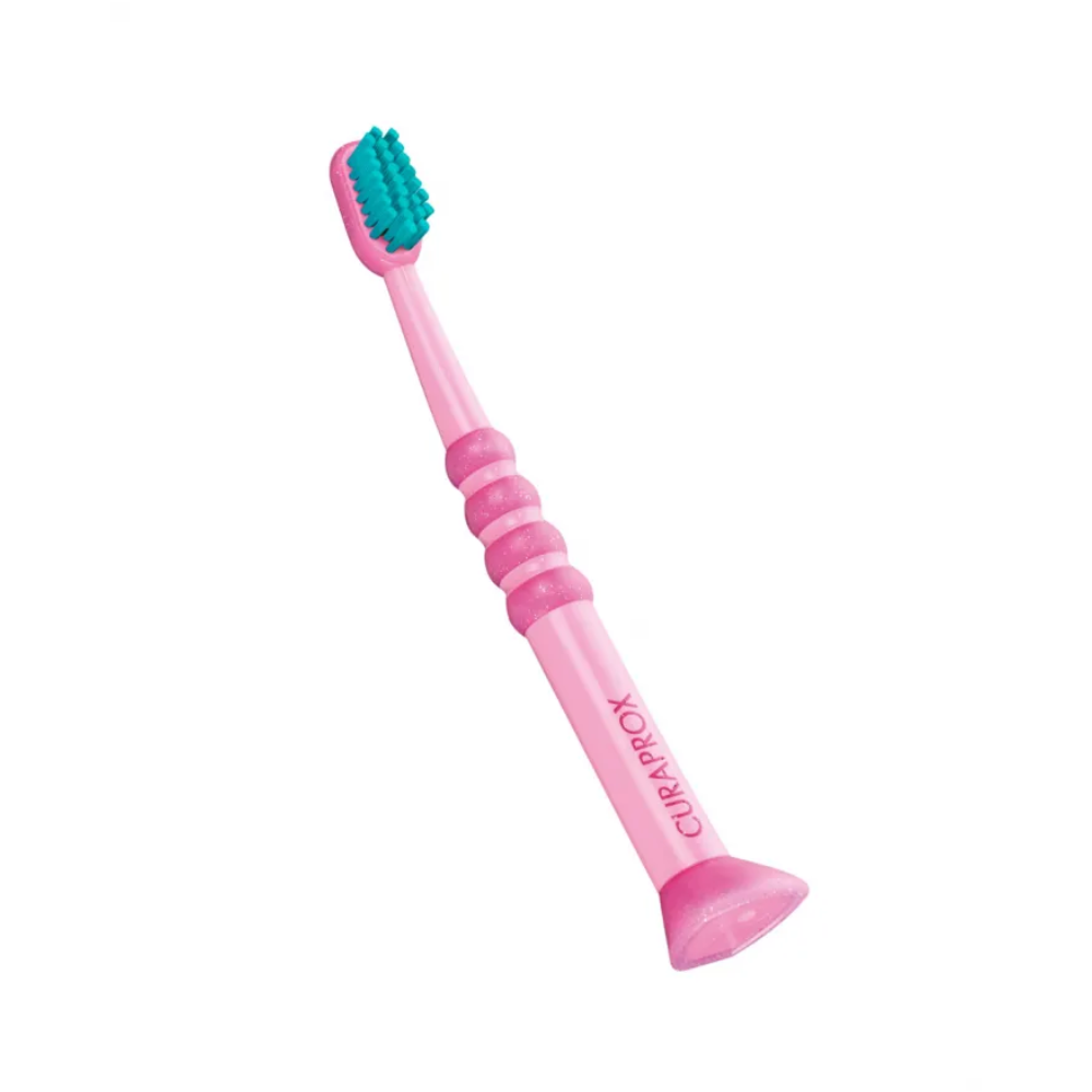 Cepillo de dientes para bebés Curaprox Rosado