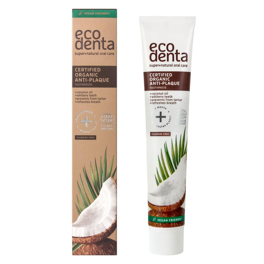 Pasta Dental Orgánica Antiplaca con Aceite de Coco 75 ml Ecodenta