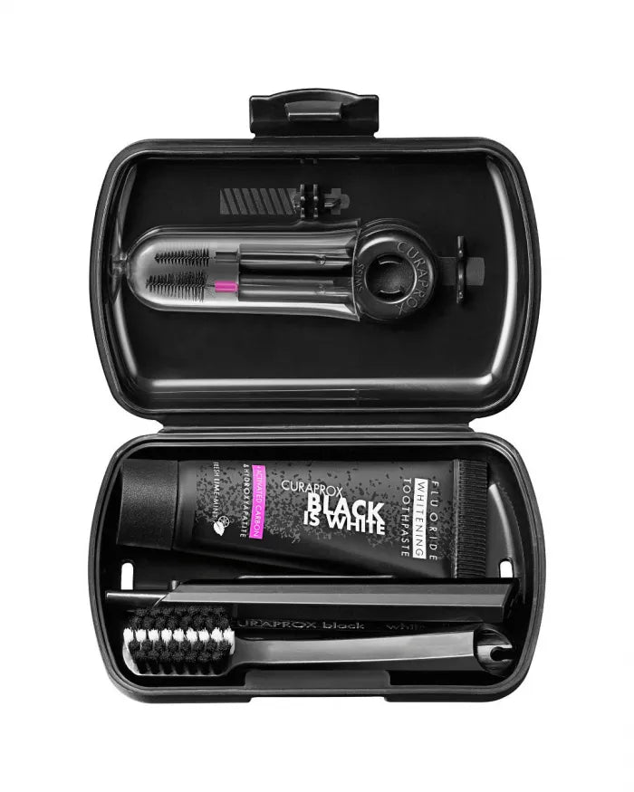 Set de Viaje Black is white Curaprox