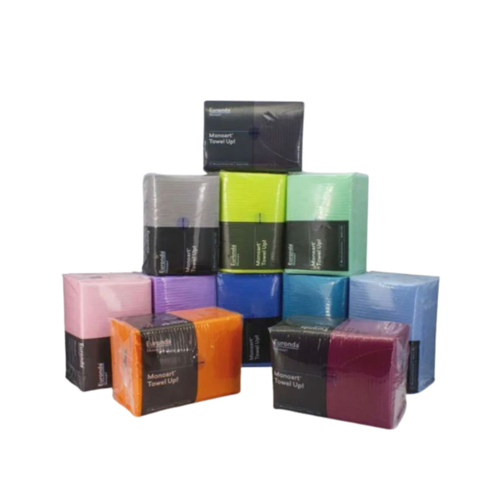 Pecheras servilletas Towel Up color Monoart Euronda