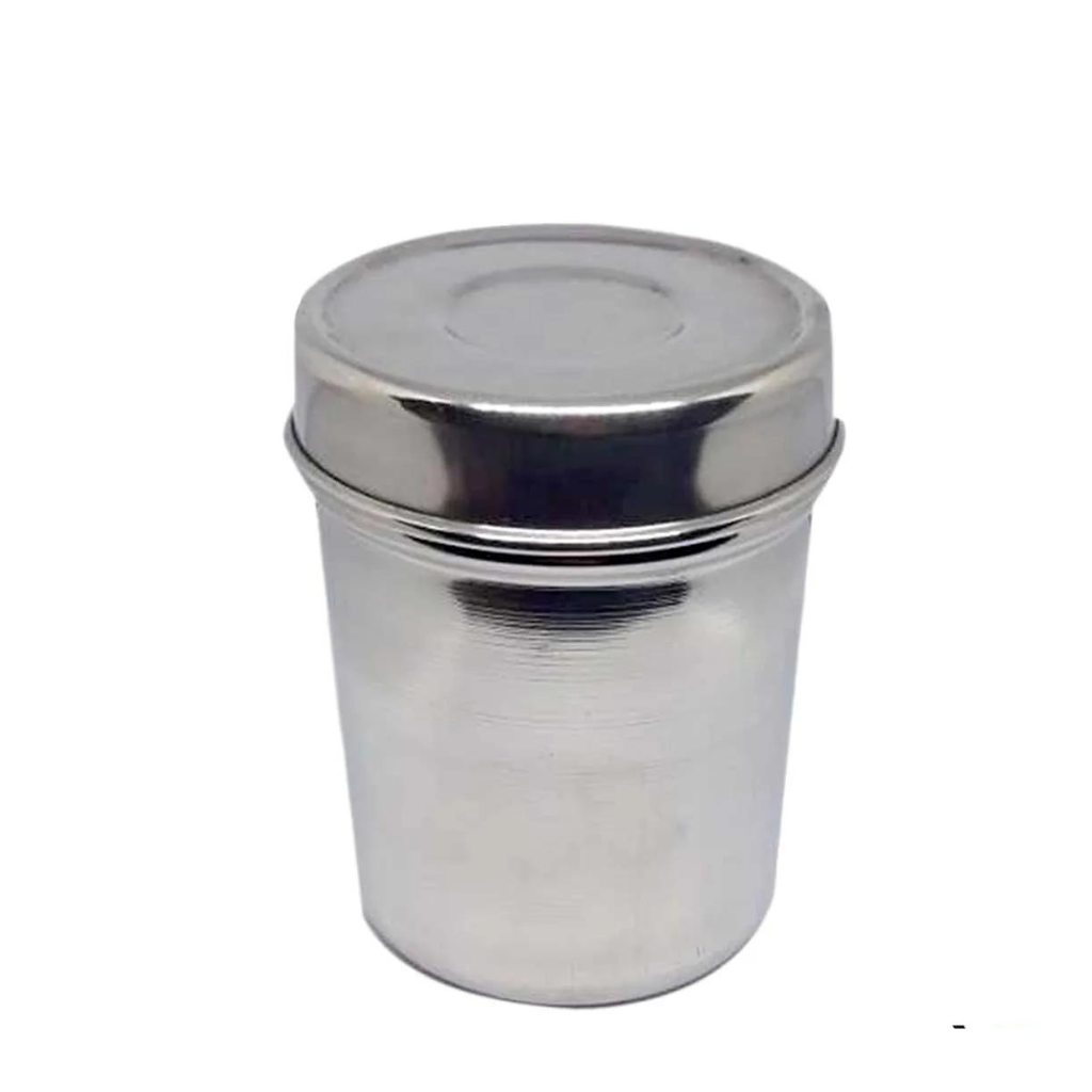 Algodonero/ Basurero Metálico con Tapa - Pequeño (9.5 Al x 6.5 Ø cm)