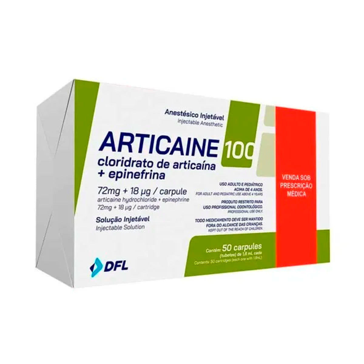 ANESTESIA ARTICAINA 1/100.000 4% DFL