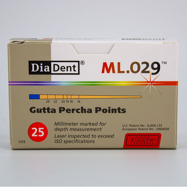 Conos de GutaperchaTaper .02 ML.029 Diadent