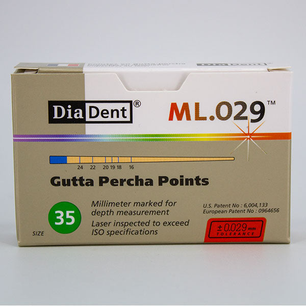 Conos de GutaperchaTaper .02 ML.029 Diadent