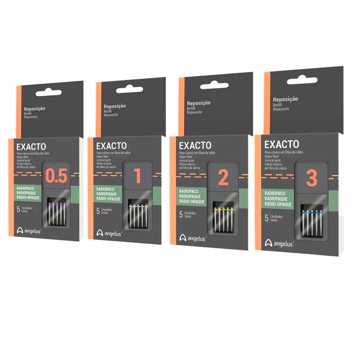 Exacto Postes de Fibra de Vidrio Angelus