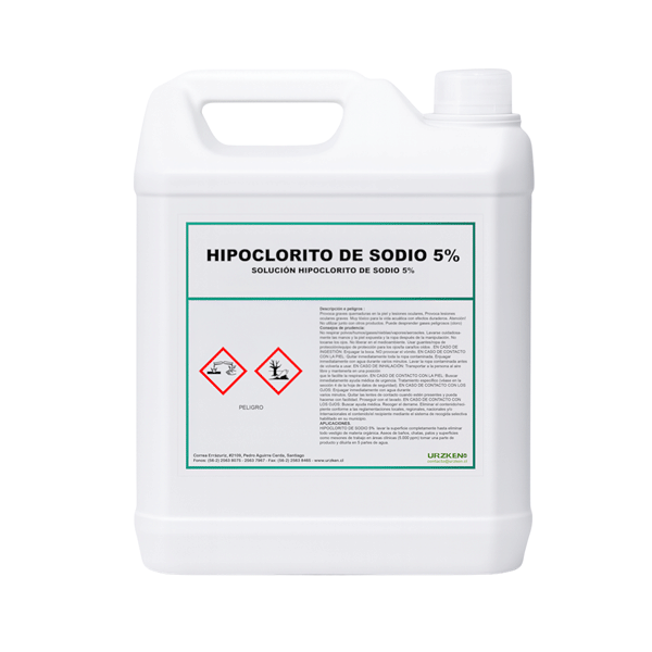 Hipoclorito de Sodio 5 Litros Uklean