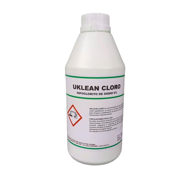Hipoclorito de Sodio 1 Litro Uklean