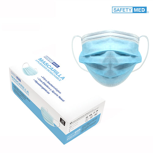 Mascarillas 3 Pliegues SAFETY MED