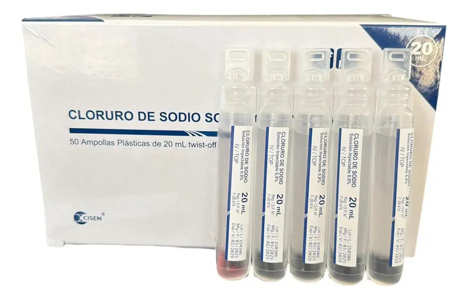 Suero fisiológico 20 ml caja con 40 un Cisen