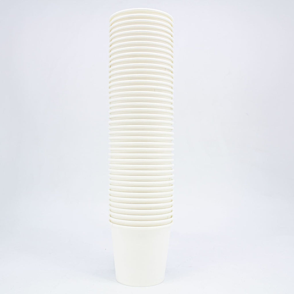 Vasos papel desechables 100 unidades Machtig Blanco