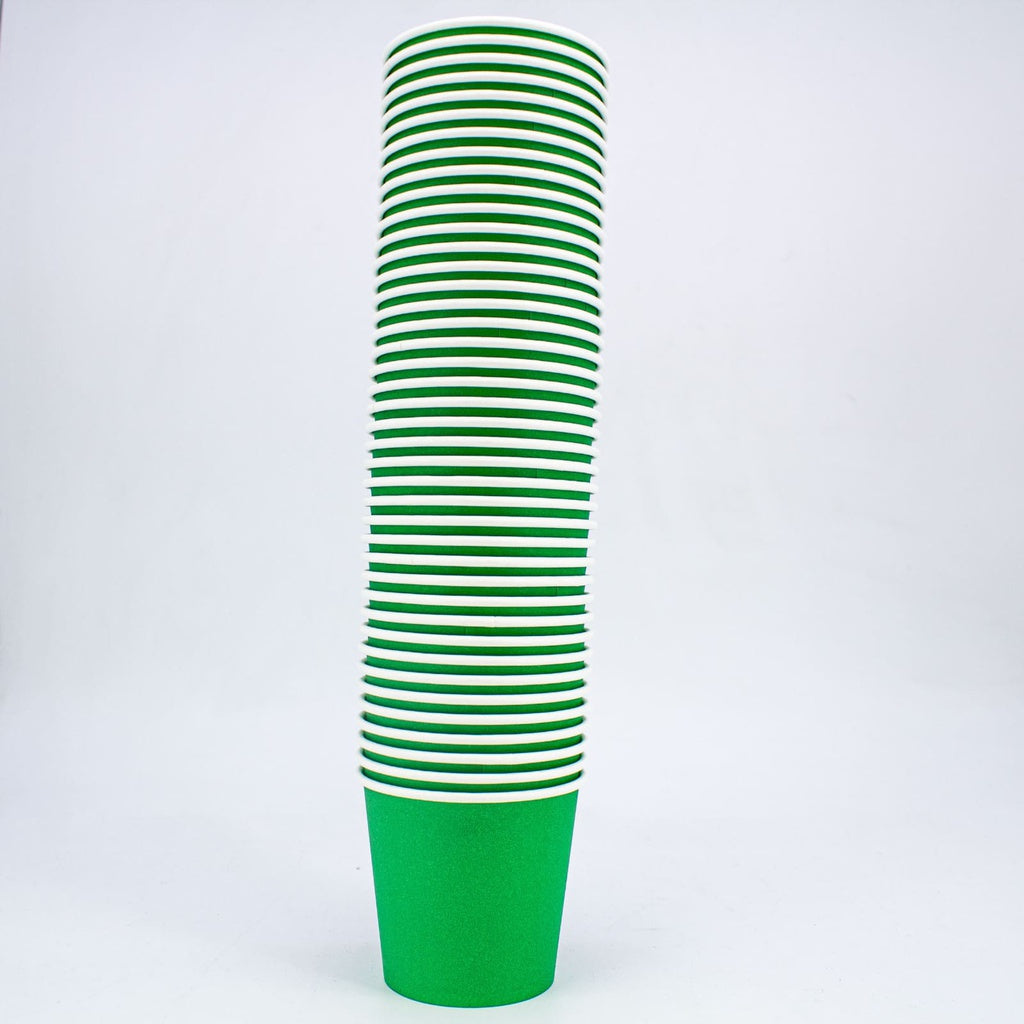 Vasos papel desechables 100 unidades Machtig Verde