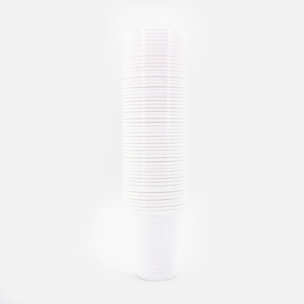 Vasos plásticos desechables 100 unidades Machtig Blanco