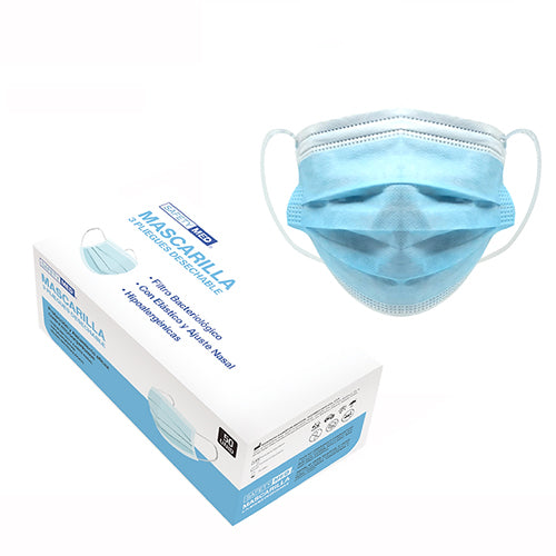 Mascarillas 3 Pliegues 50 un. Safety Med