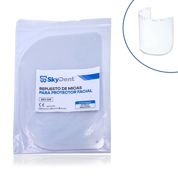 Repuesto de Micas para Protector Facial 10un Skydent