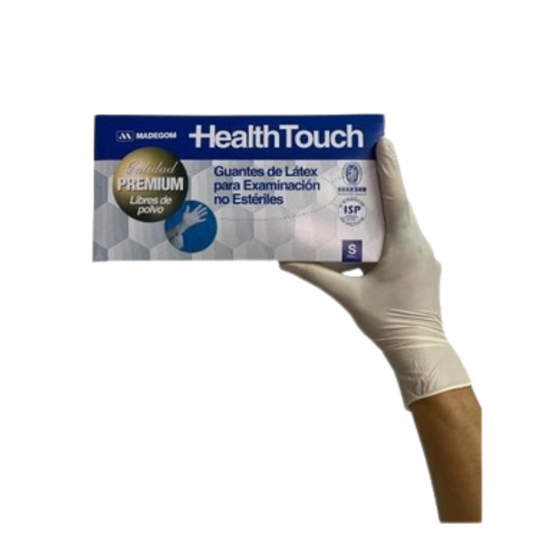 Guantes de latex Premium libre de polvo Health Touch