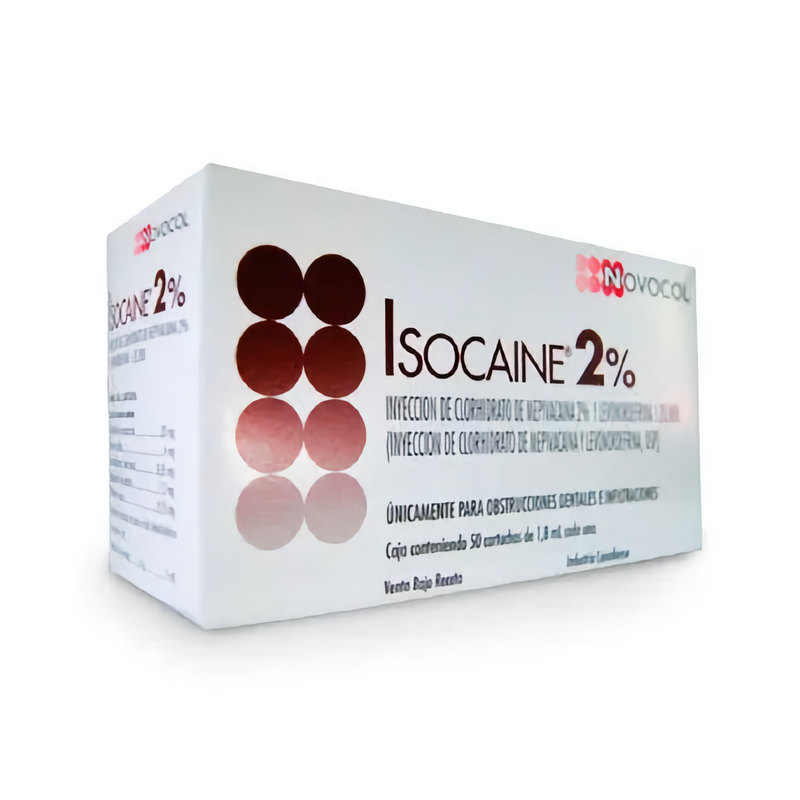 Isocaine Mepivacaina Anestesia al 2% Novocol