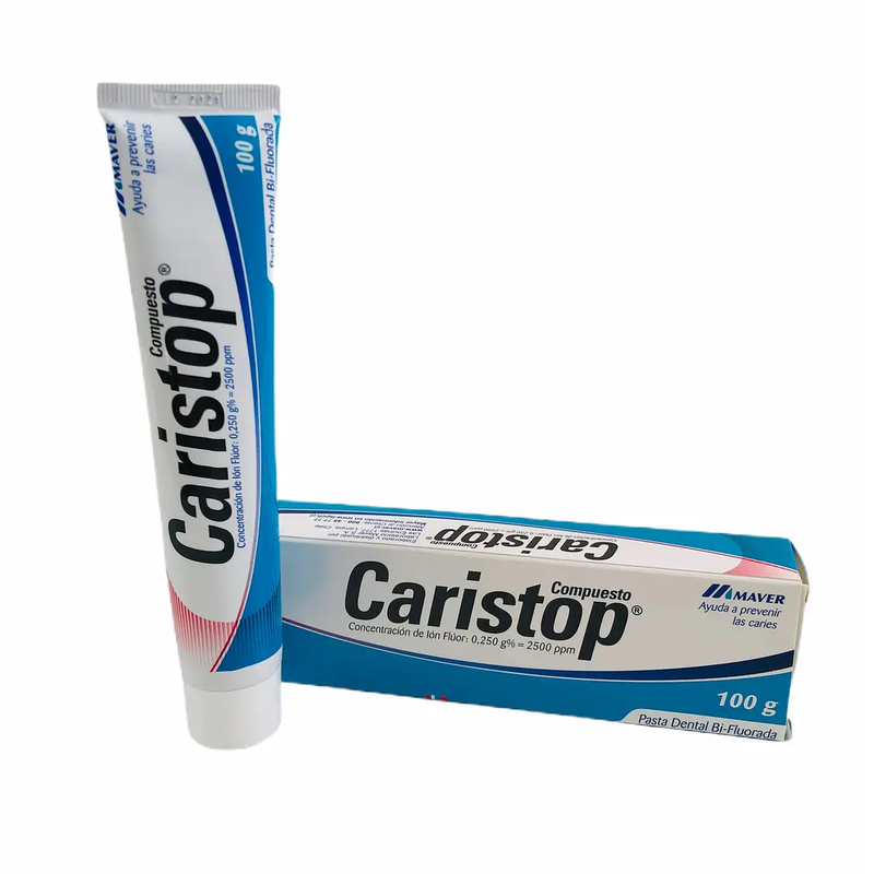 Pasta dental Caristop 2500 Bi-fluorada 100 g Maver