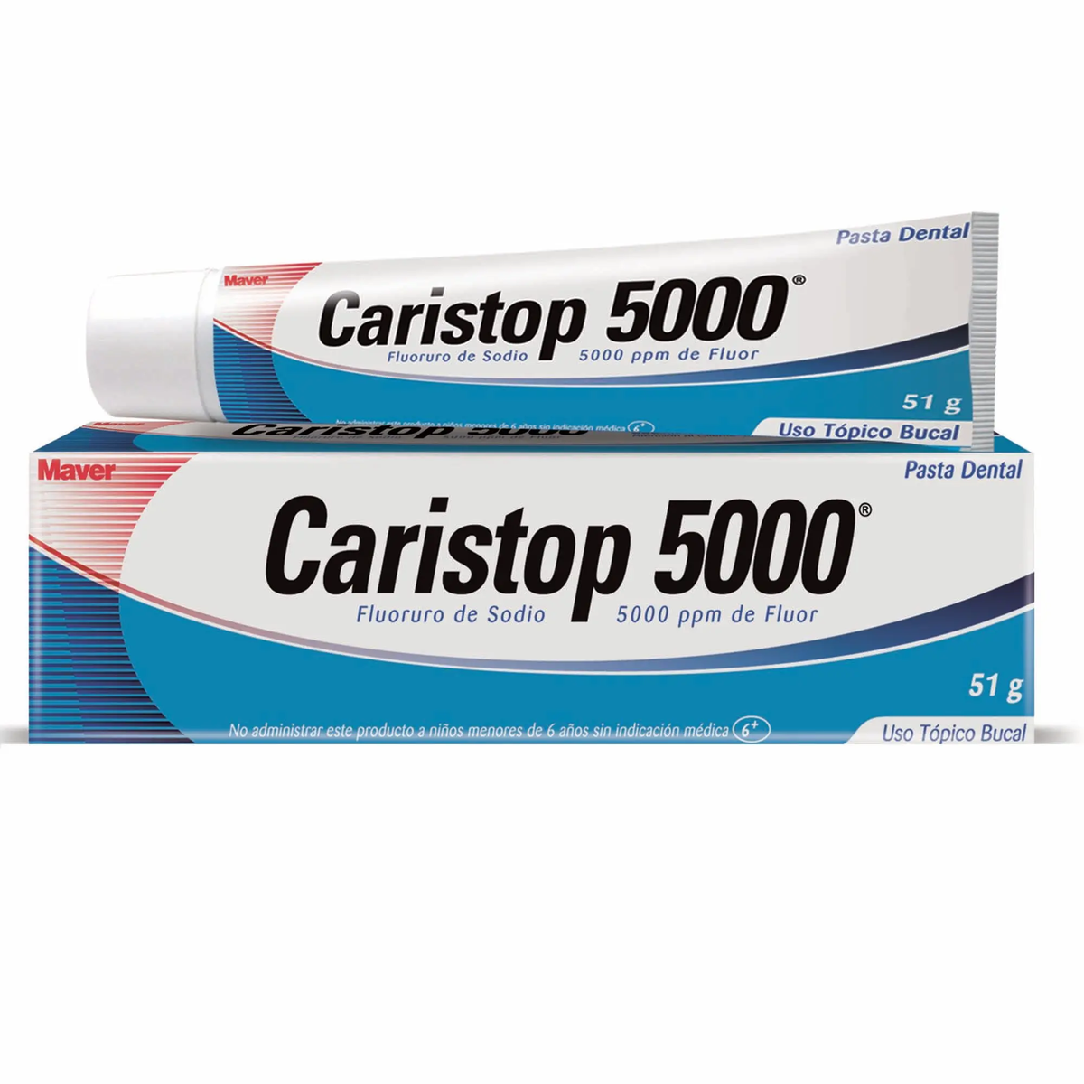 Caristop 5000 Fluorada Crema dental 51 g (Maver)