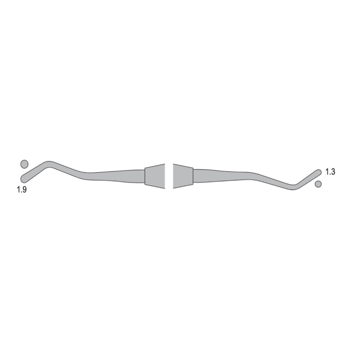 Condensador Cilindrico doble extremo 2mm y 2mm Medinox